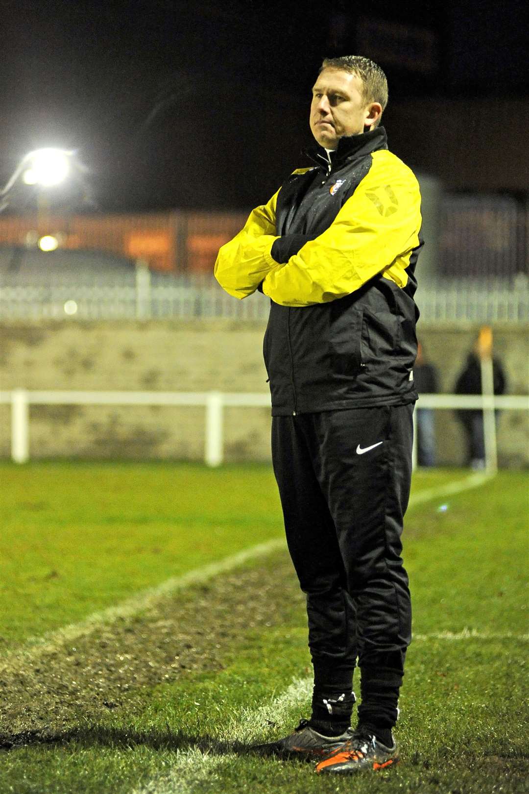 Nathan Sharp in his last coaching role at Rothes. Picture: Daniel Forsyth.