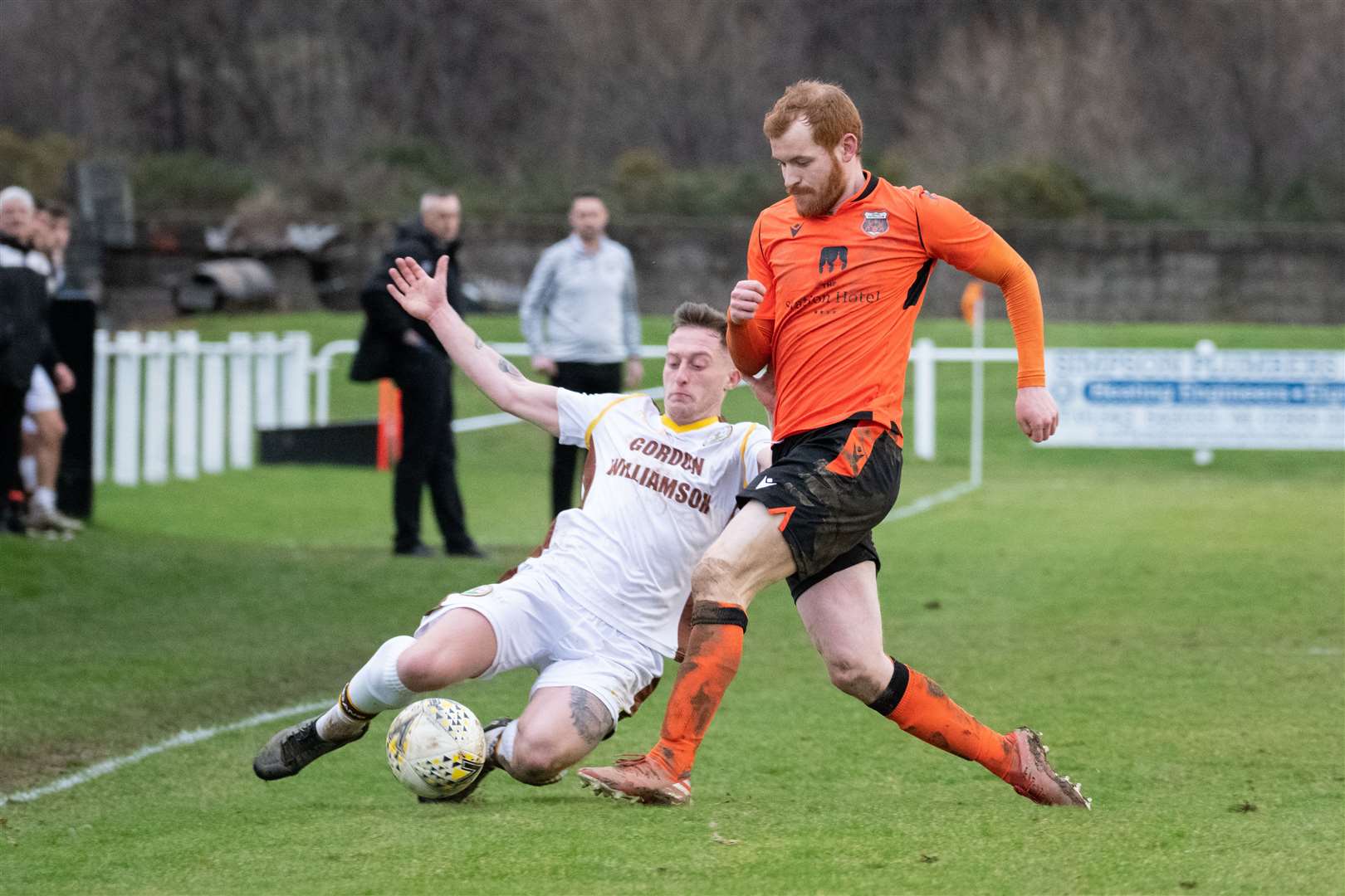 In battle mode for Forres - Dale Wood. Picture: Daniel Forsyth..