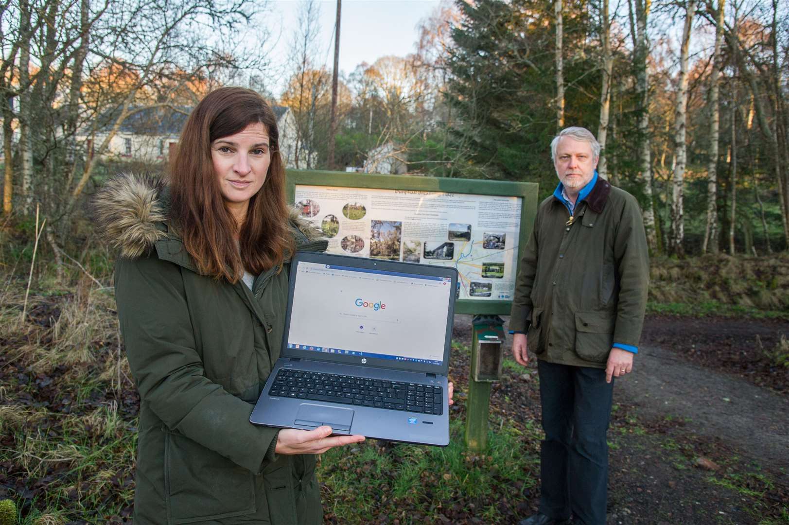 Finderne Development Trust directors Brian Higgs and Jo Laing are campaigning for better rural broadband.