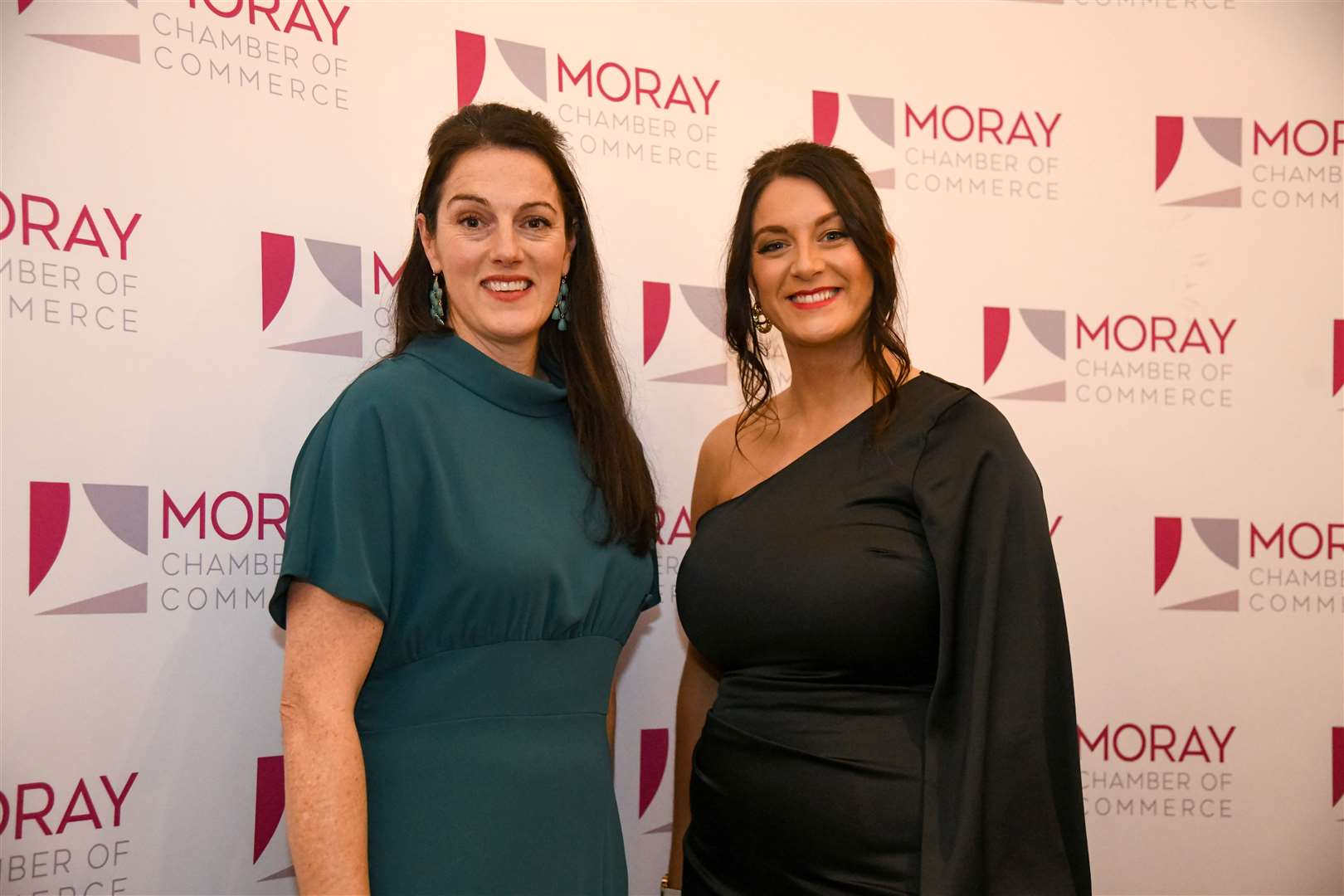 Anna Rogers (Town Centres Development Manager of Moray Chamber of Commerce) and Sarah Medcraf (Chief Executive Officer of Moray Chamber of Commerce). ..Moray Chamber of Commerce Annual Awards Evening at The Seafield Arms, Cullen 2023...Picture: Beth Taylor.