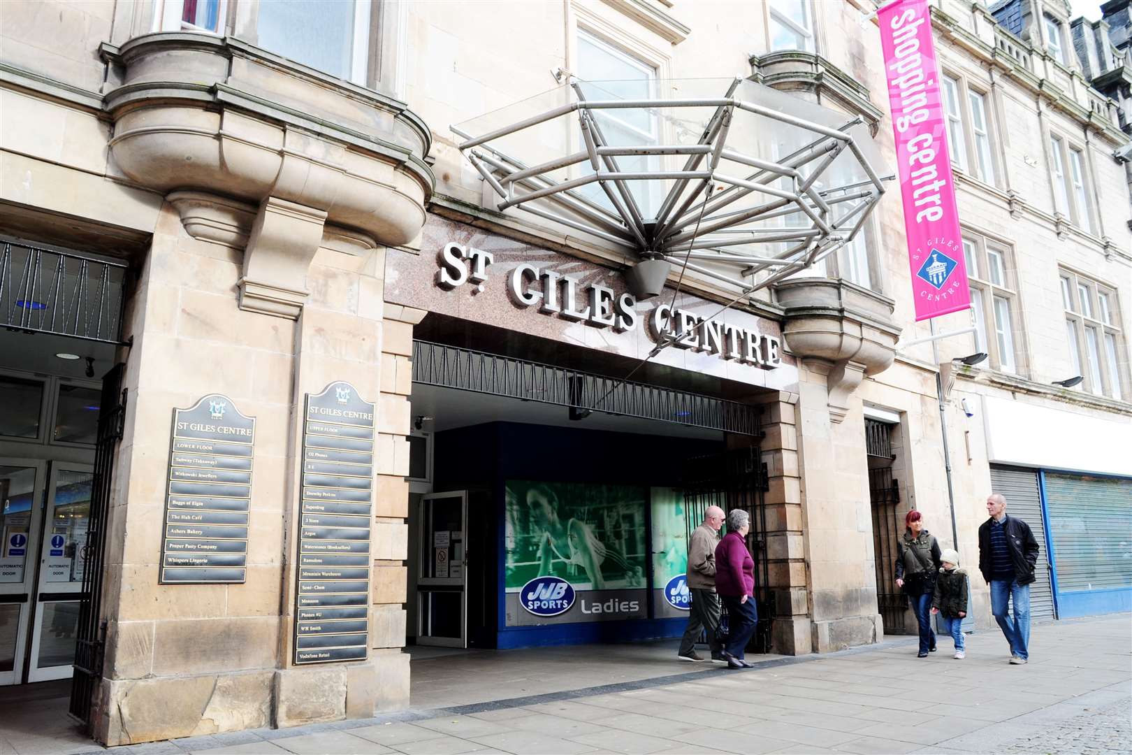 Elgin's St Giles Centre pictured before the lockdown
