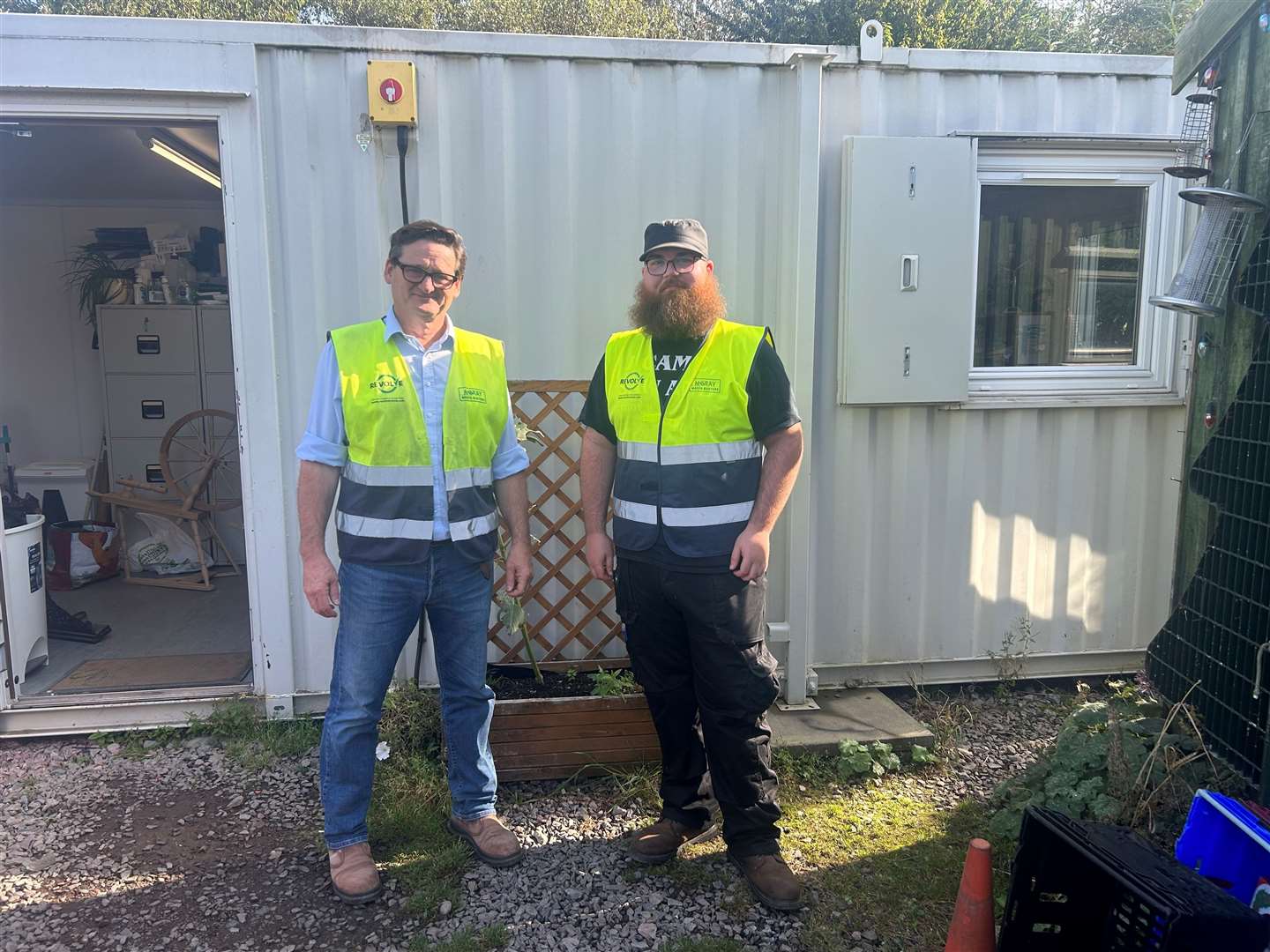 Bruce (right) and Moray Waste Busters operations manager Phil Mills.