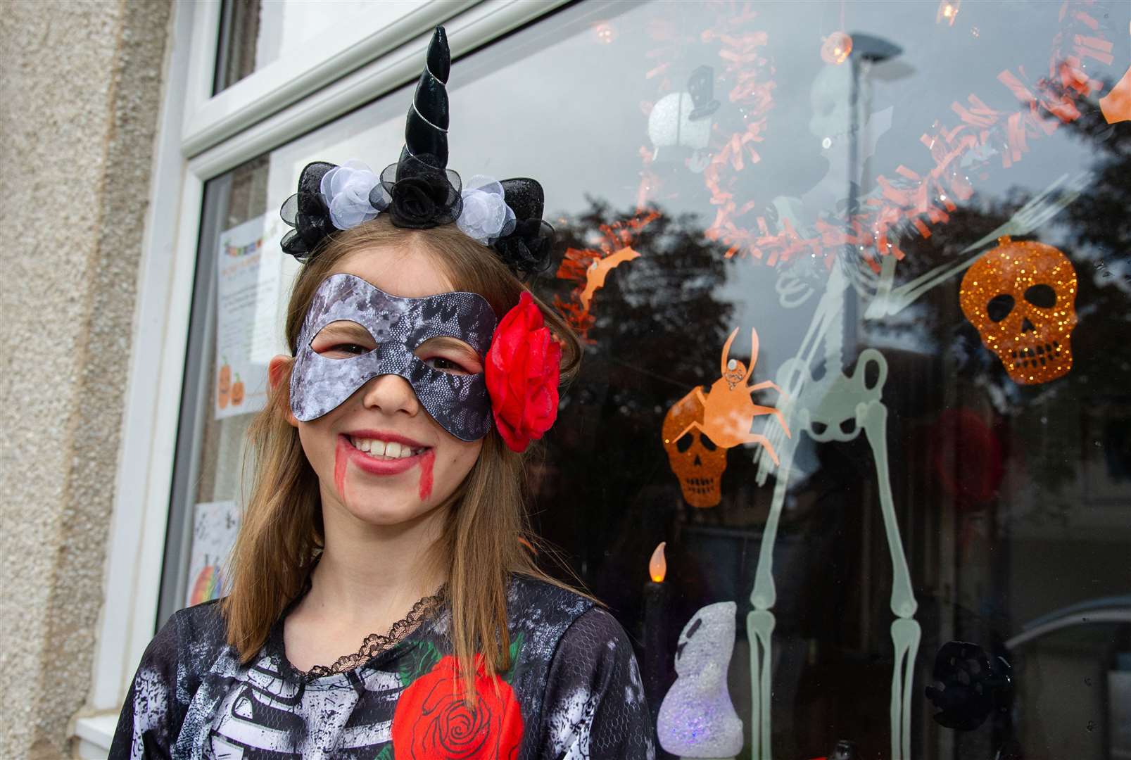 Debbie Vaccaro...Emma Vaccaro is organising a Halloween event in Moray - with posters to be stuck up in windows and kids to get sweeties from their parents when spotting posters. .Picture: Daniel Forsyth..