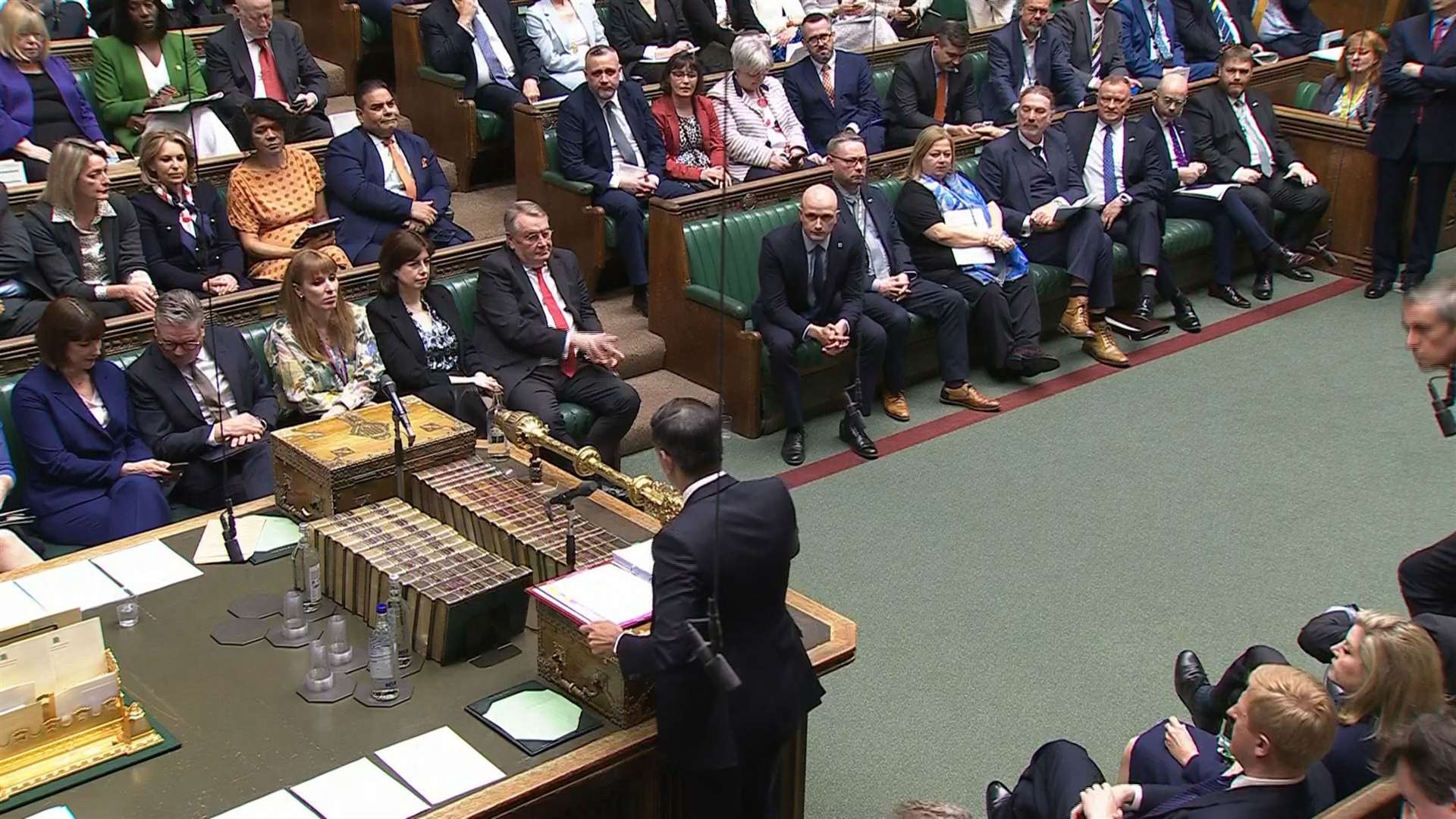 Natalie Elphicke sat behind Sir Keir Starmer during Prime Minister’s Questions (House of Commons/UK Parliament/PA)