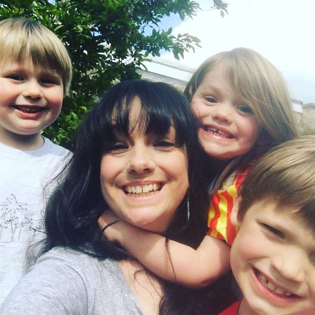 Sophie Jones-Cooper, 41, from Cheltenham, with her three children (Sophie Jones-Cooper).