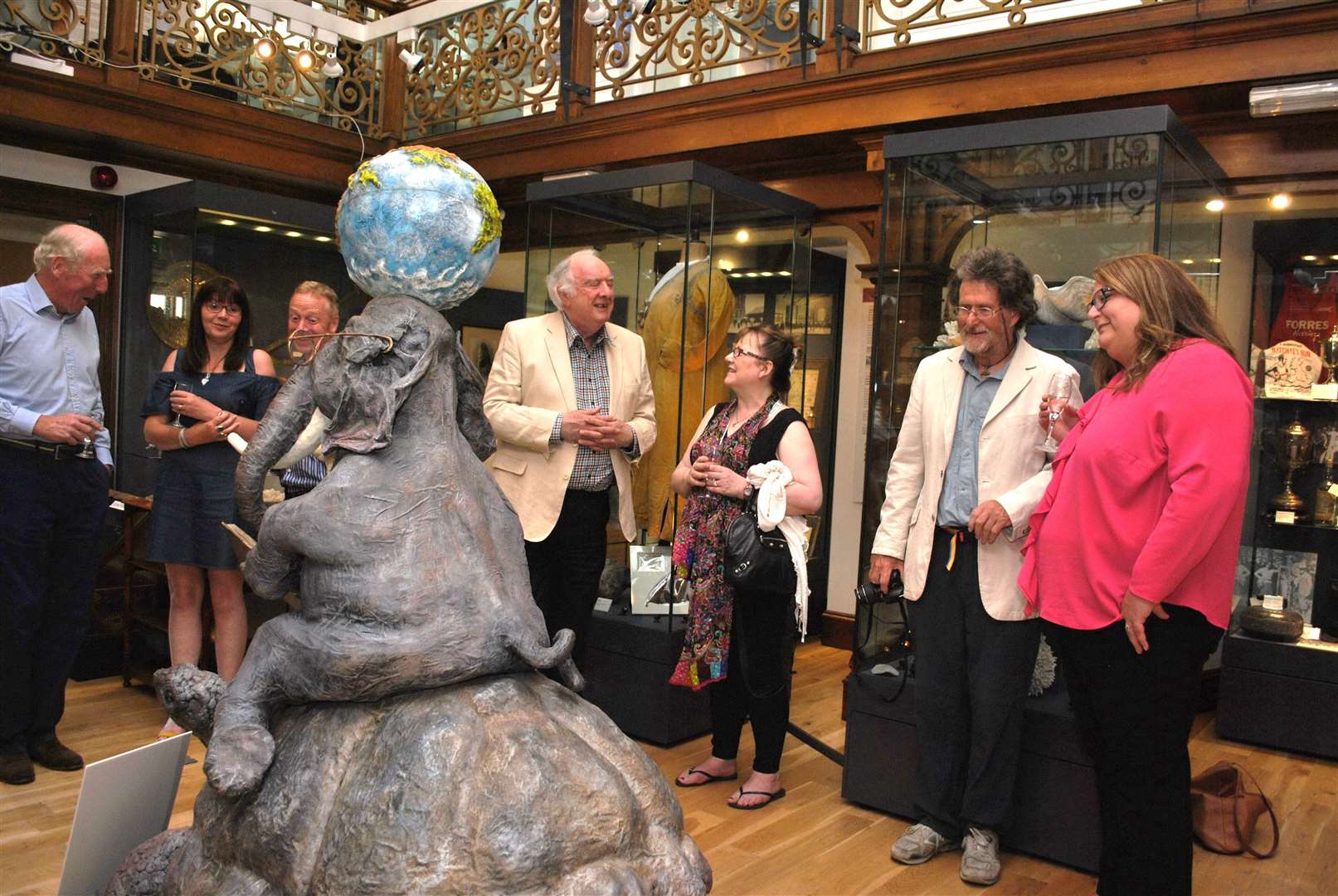 The unveiling of the Tortiphant at the Falconer Museum in 2018.