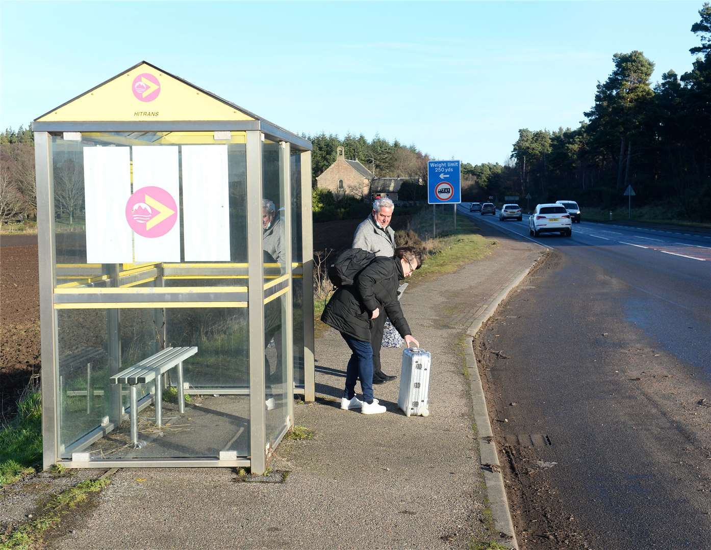 The bus stop near Tornagrain on the A96 eastbound. Picture Gary Anthony