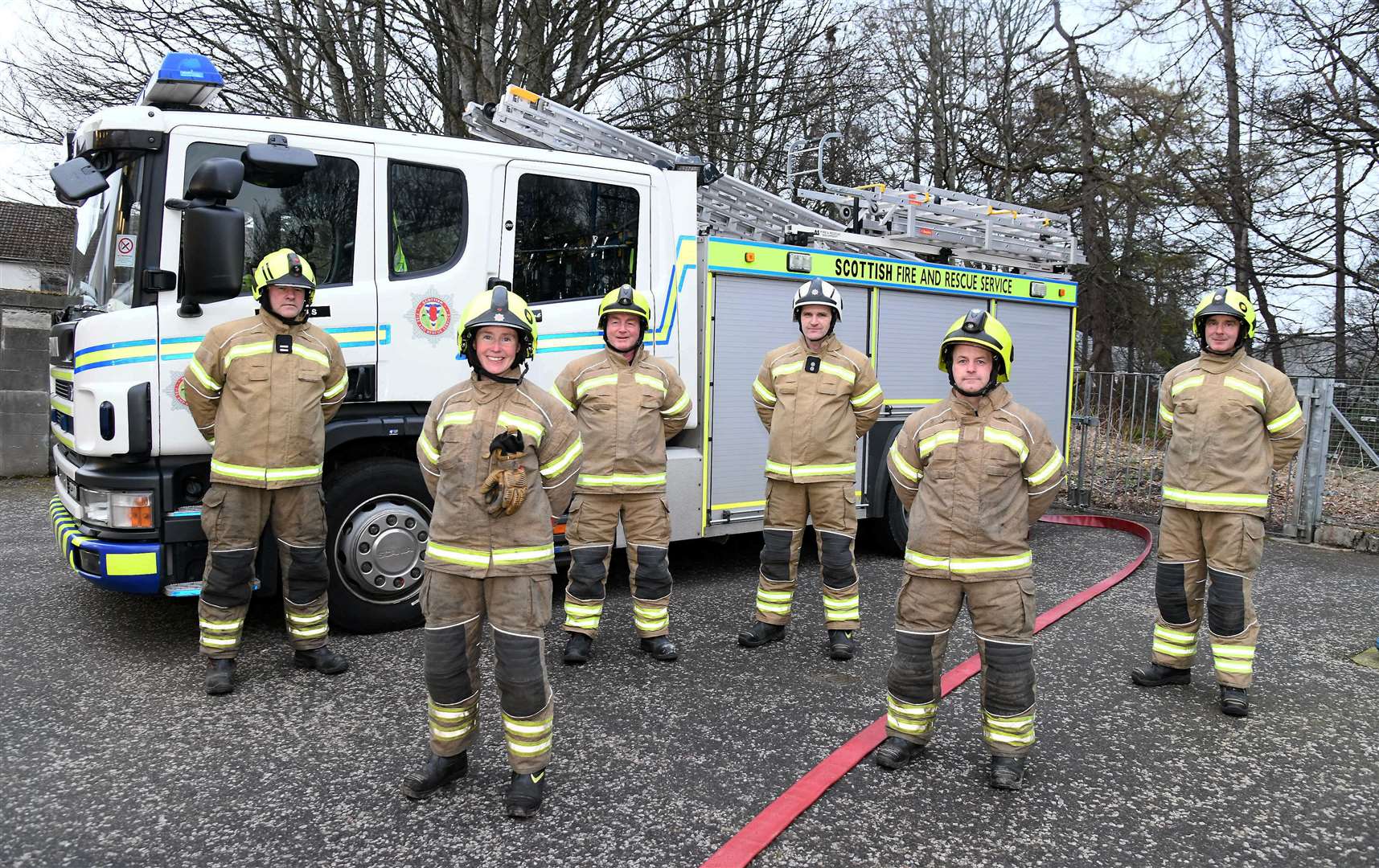 Standing ready to serve...(from left) Dave Crawford, Jane Hay, Kenny Horn, John Lawtie, Stewart Gerrard and David Graham. Picture: Becky Saunderson