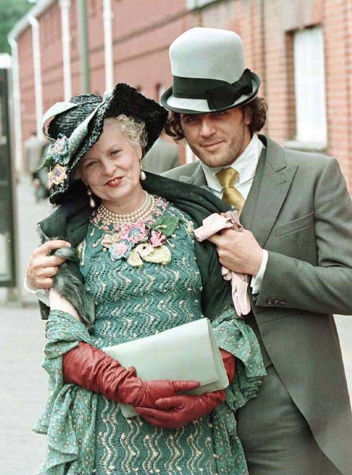 Vivienne Westwood accompanied by her husband Andreas Kronthaler at Royal Ascot in 1995 (Martin Keene/PA)