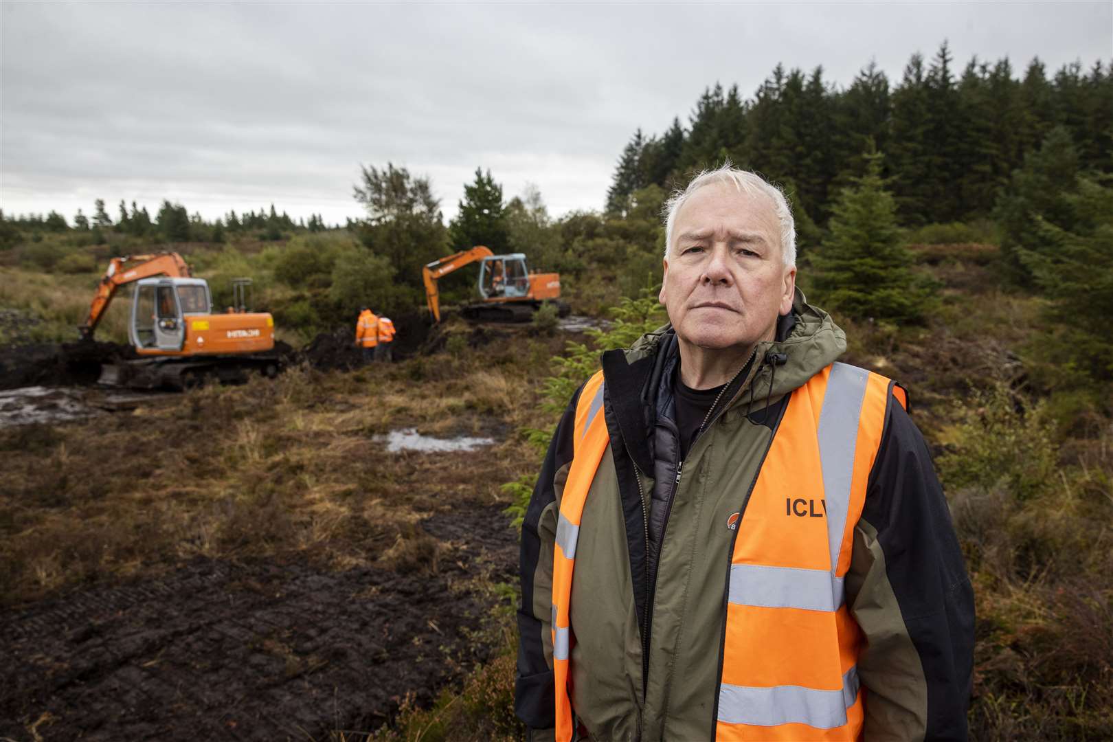Jon Hill, of the Independent Commission for the Location of Victims’ Remains (ICLVR), at a previous dig in Bragan bog near Emyvale in Co Monaghan (Liam McBurney/PA)