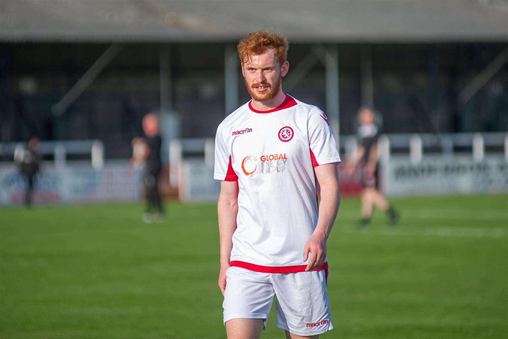 Greg Morrison scored in Brora Rangers' play-off defeat at Kelty Hearts. Picture: Daniel Forsyth..