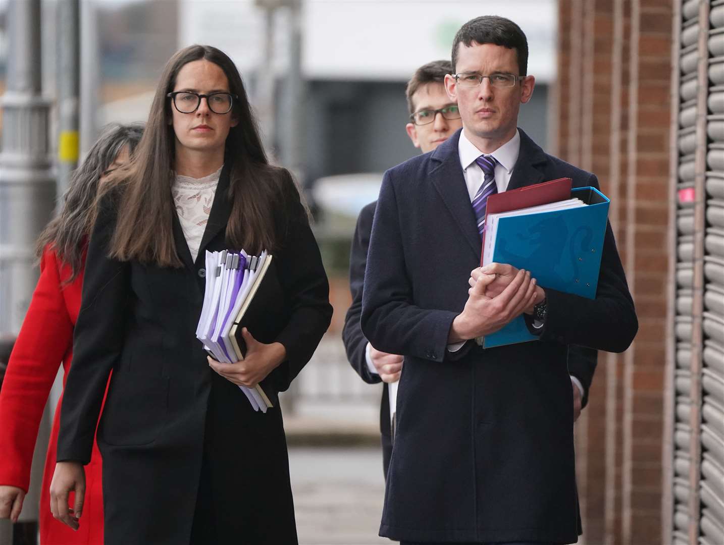 Enoch Burke and his sister Ammi Burke outside the High Court in Dublin (Niall Carson/PA)