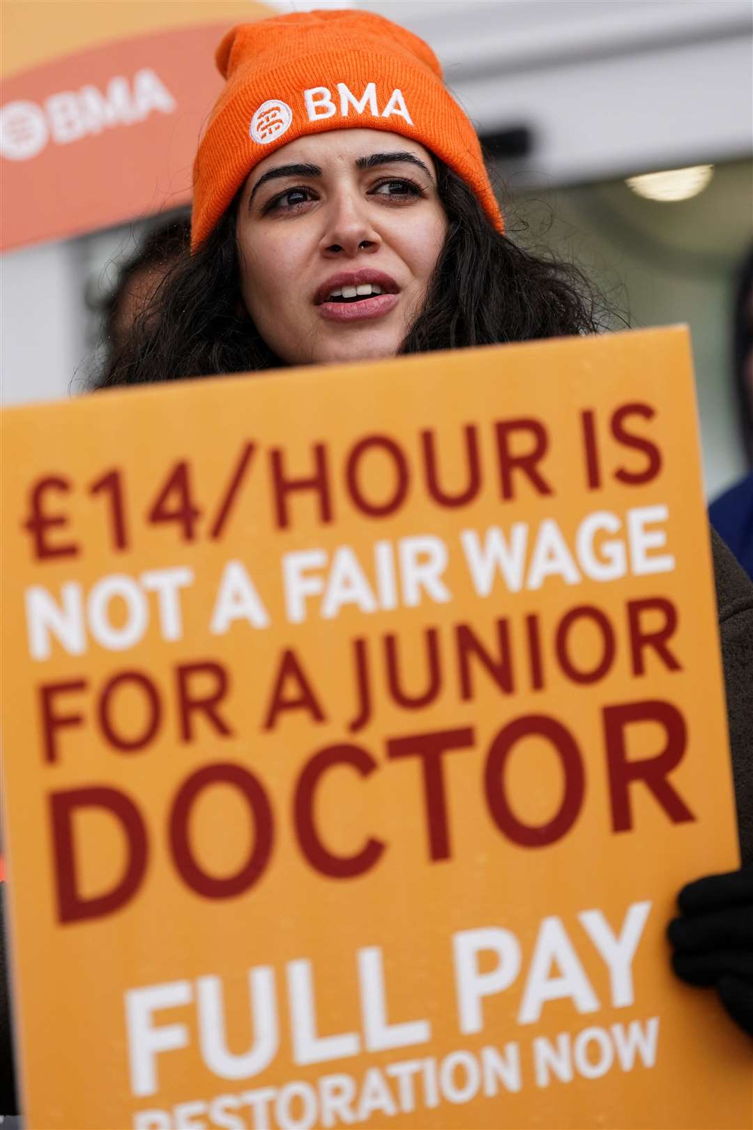 The BMA said that junior doctors have faced a 26% real-terms pay cut over the last 15 years (Jacob King/PA)