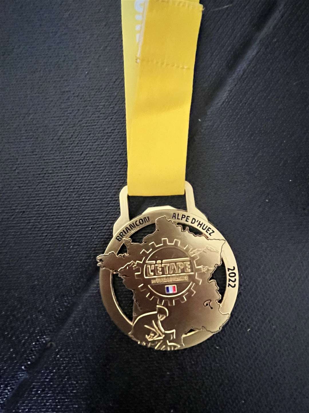 David's L'Étape du Tour medal.