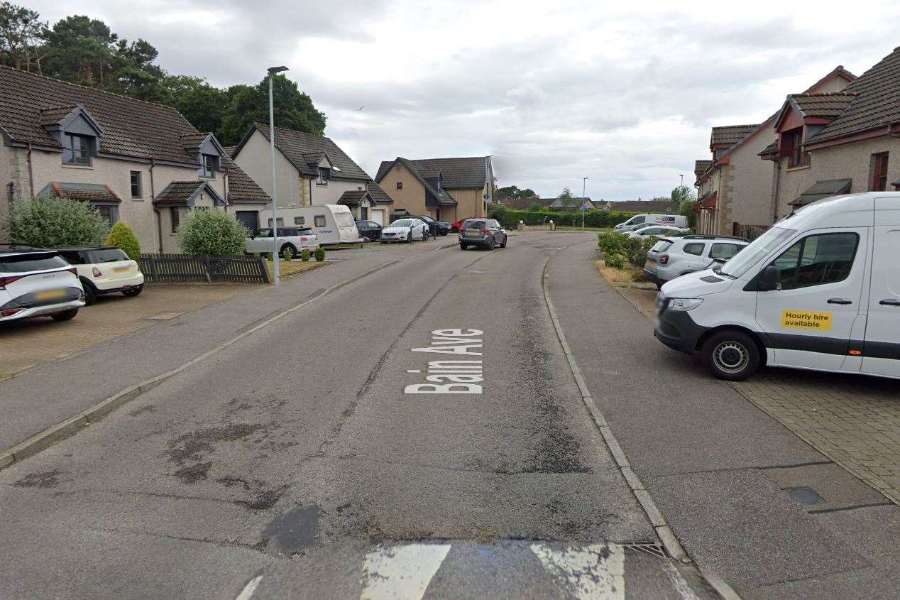 The paintball attack took place on Bain Avenue, Elgin...Picture: Google