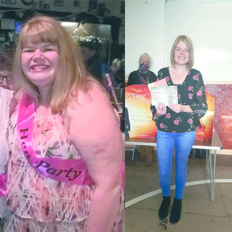 Evening group Woman of the Year Rachel Wilson has lost a total of just under seven stone.