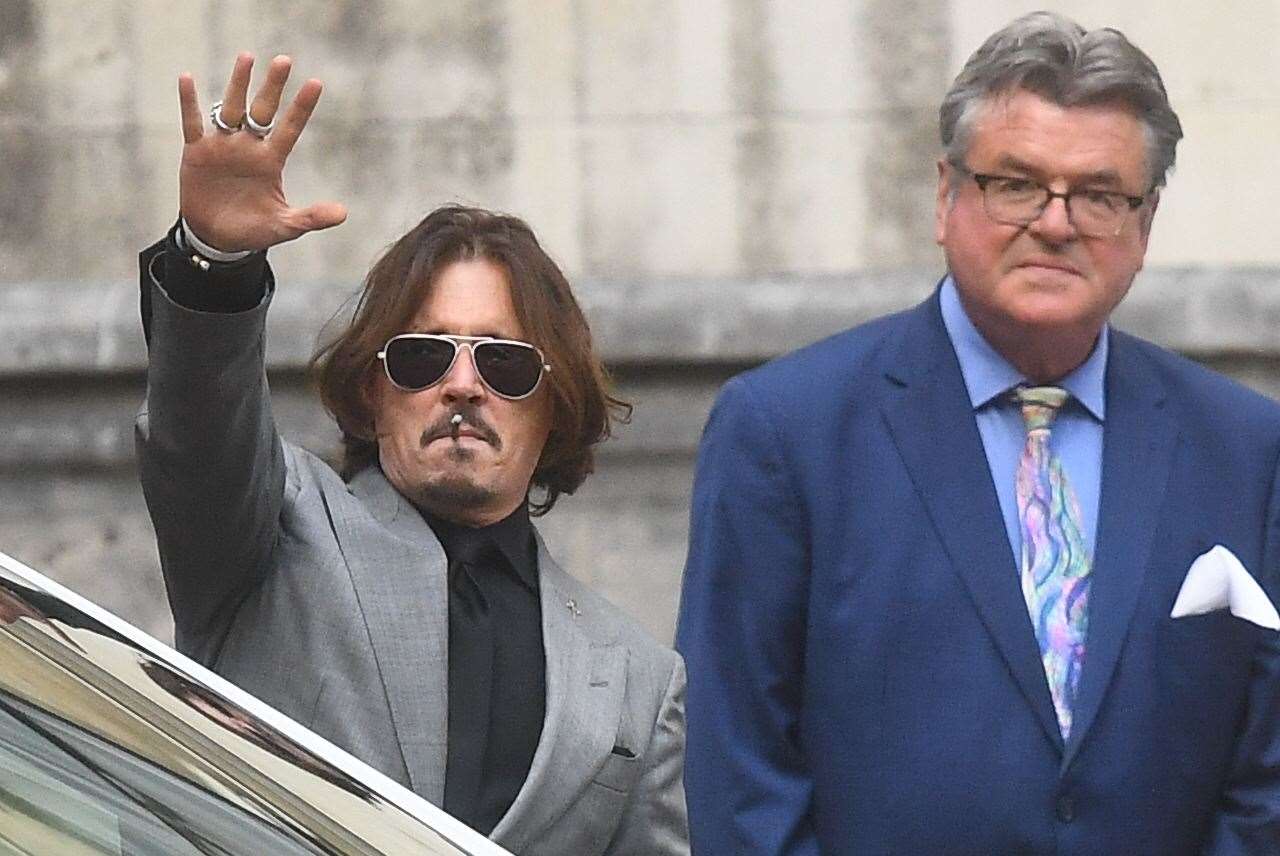 Actor Johnny Depp leaves the High Court in London following the final day of hearings in his libel case against the publishers of The Sun (Victoria Jones/PA)