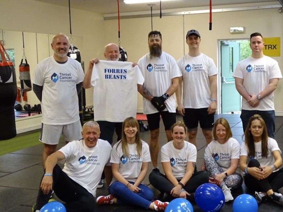 Jeff (bottom left) and the Forres Beasts who are tackling the Loch Ness Beast Race.
