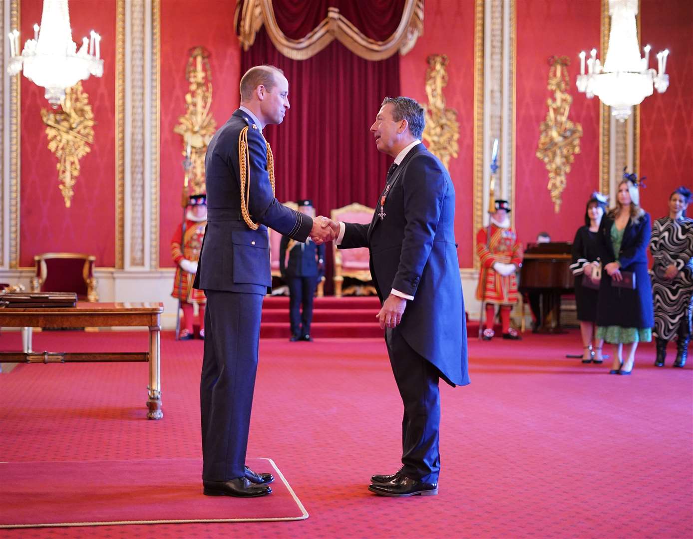 John Torode is made an MBE by the Prince of Wales at Buckingham Palace (Yui Mok/PA Wire)