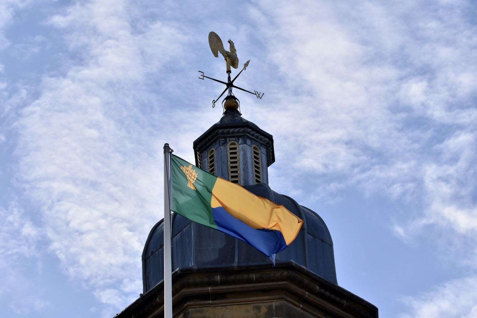 The new Moray flag flies proudly above The Tolbooth in Forres. Picture: Phil Coulby