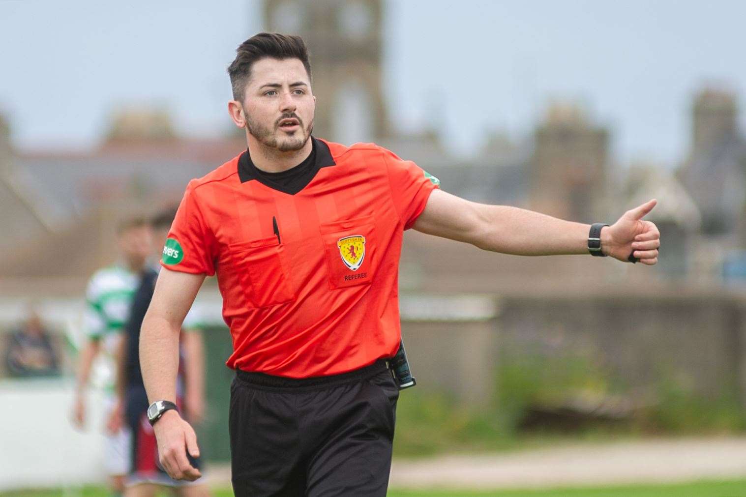 Harry Bruce did the refereeing introductory course at the age of 16 and is now officiating at live TV matches in Scotland.