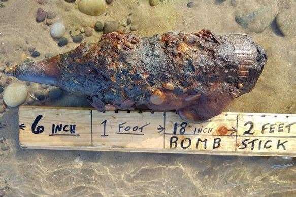 Ordnance similar to that discovered at Culbin Beach.