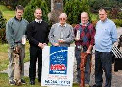 Winners of a hickory golf competition held at Forres