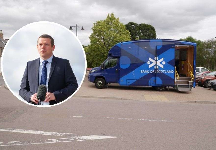 Moray MP Douglas Ross (inset) has described his meeting with the Bank of Scotland as "hugely disappointing".