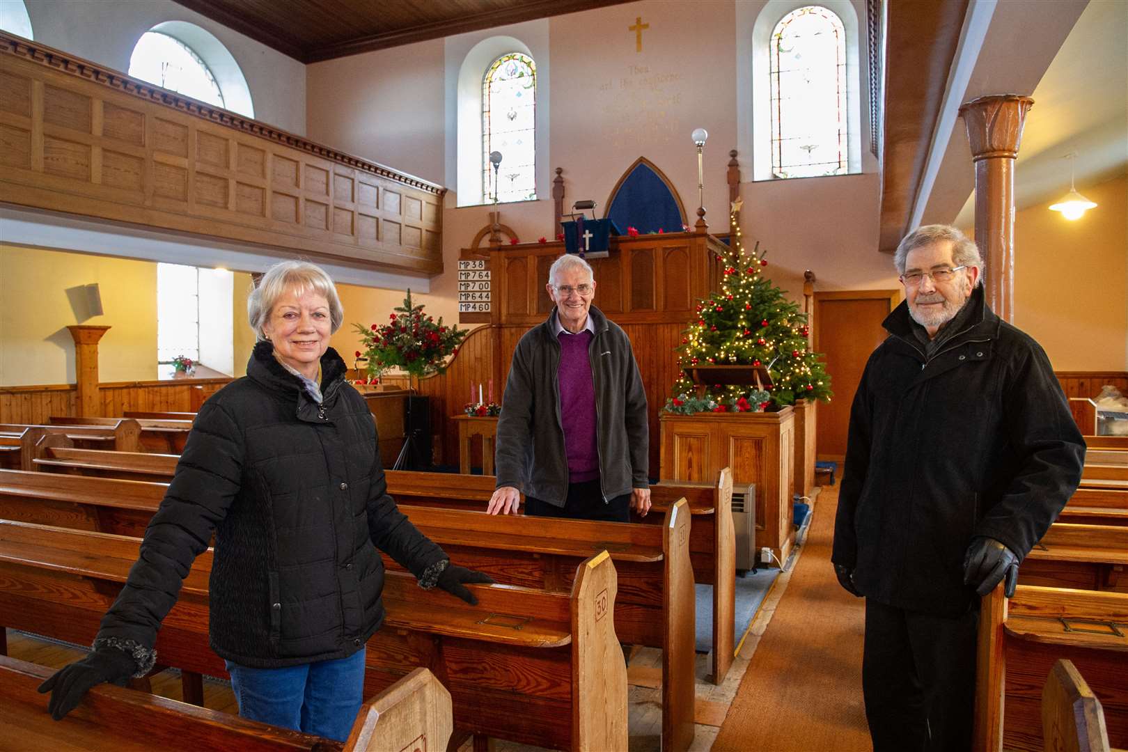 Sheila Urquhart, Bill Barber and Bill Wardlaw of Findhorn Church Development Committee. Picture: Daniel Forsyth