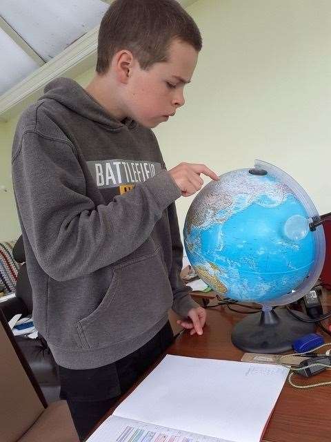 Liam Sutherland studied the globe for our Global challenge.