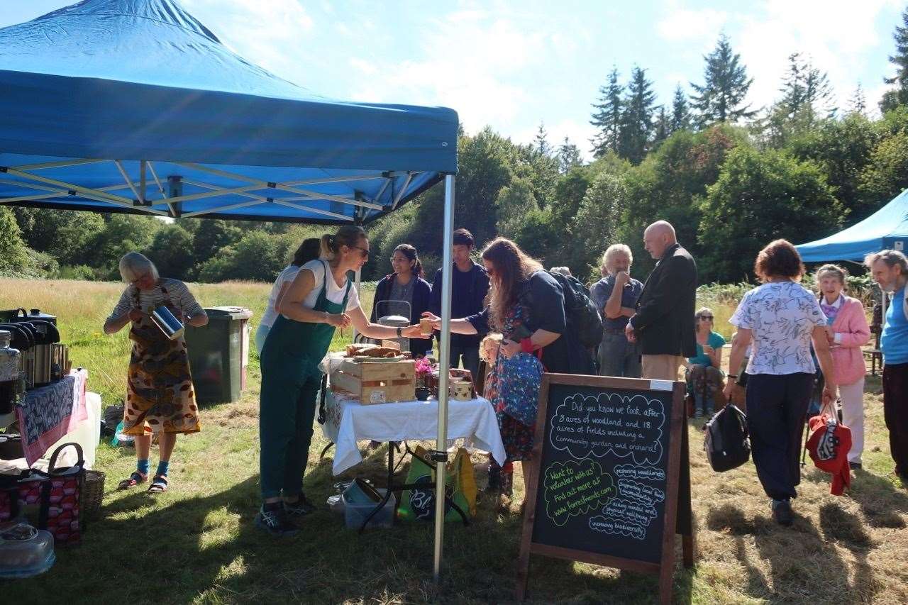 The pop-up café serving organic tea, coffee and baking. Picture: Mick Drury