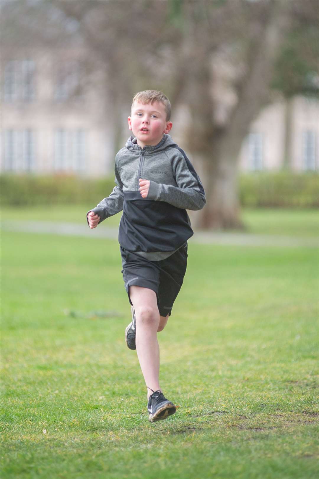 2nd overall in the P4-5 Boys race - Ewan Souter from Andersons Primary School. ..Forres Harriers' organised Forres Primary Schools Cross Country, held at Grant Park, Forres...Picture: Daniel Forsyth..
