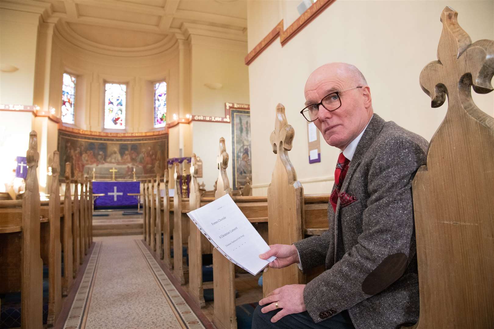 Brian Smith at the St John's Church in Forres where the Forres Chorale will hold a concert on October 29. Picture: Daniel Forsyth