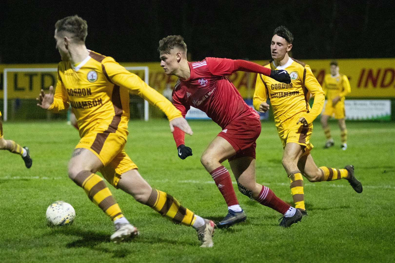 Lossiemouth defeated Forres Mechanics in the North Cup last season. Picture: Daniel Forsyth
