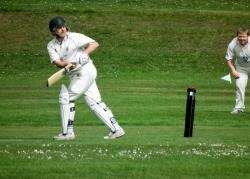 Forres skipper Nigel Gerrard turns one round the corner against Huntly at Grant Park on Saturday.
