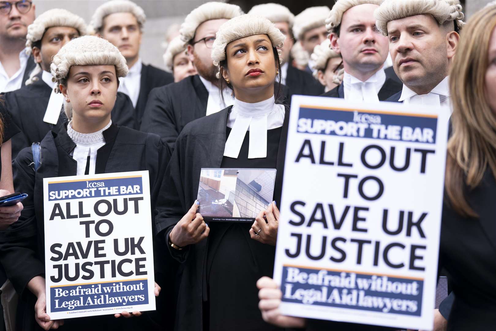 Criminal barristers from the Criminal Bar Association (Kirsty O’Connor/PA)