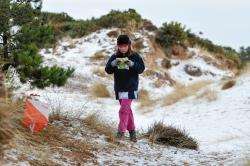 Moravian Club Junior Sarah Harbottle on the course at Findhorn Dunes