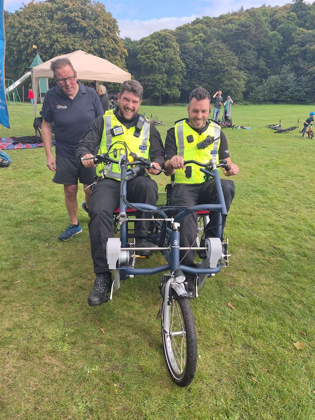 Local Bobbies on a tandem beat!
