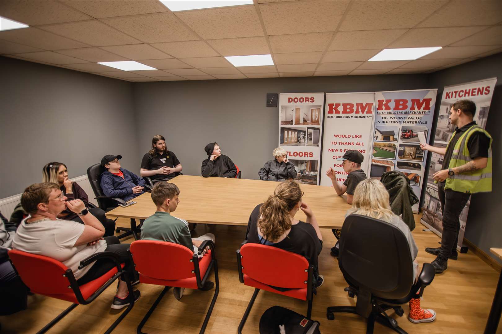 Work experience participants at Keith Builders Merchants.