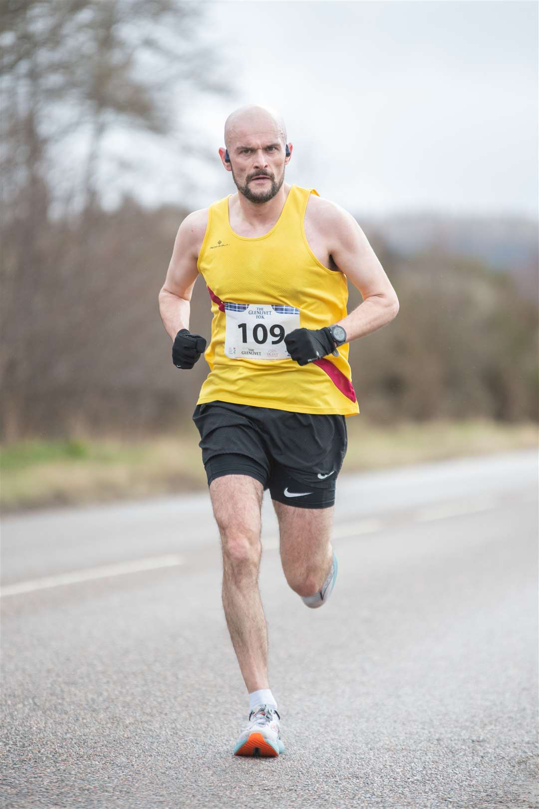 Inverness Harriers' Peter Fraser finished 4th overall with a time of 37:37...2023 Glenlivet 10k Race, which raises money for Chest Heart & Stroke Scotland. .. Picture: Daniel Forsyth..