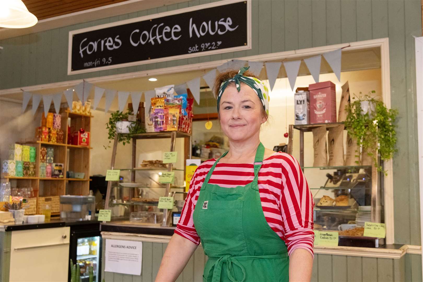Anna Henderson of Forres Coffee House has been helping with the celebrations.