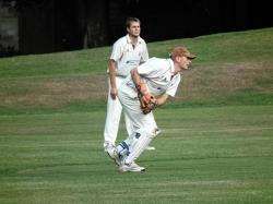 Forres skipper Nigel Gerrard in action behind the wicket at Grant Park