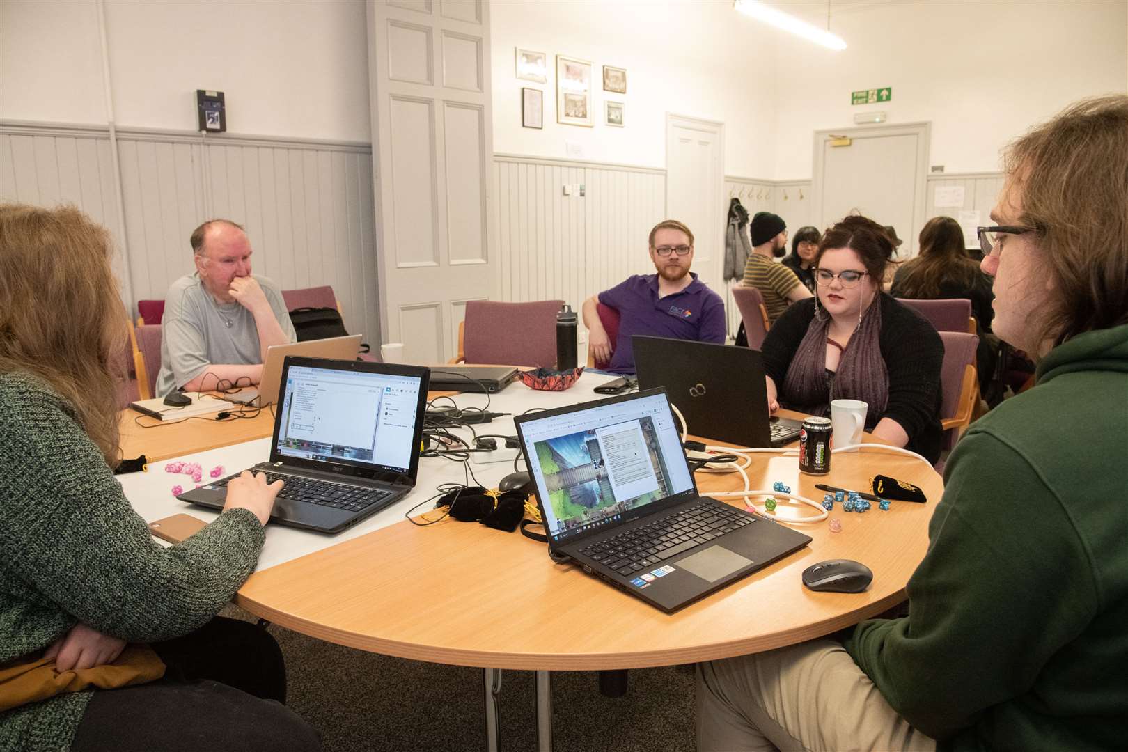 Dungeons and Dragons players battling for survival at Forres Town Hall. Picture: Daniel Forsyth