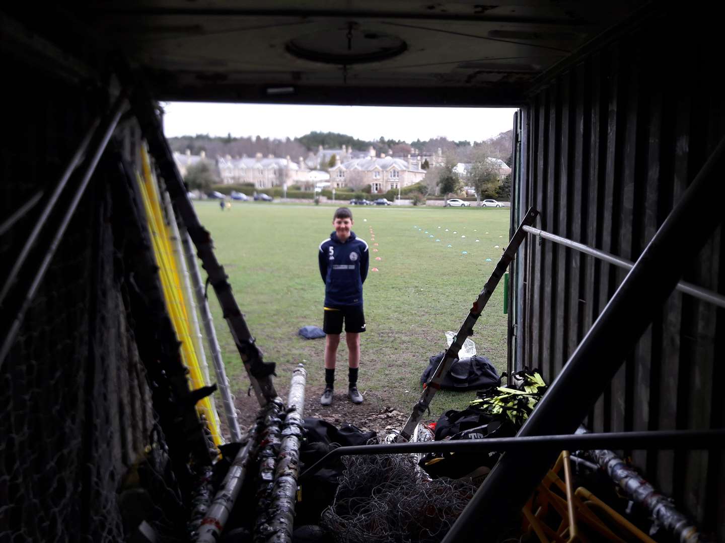 Light at the end of the tunnel. Forres Mechanics under-15s have been helping the younger players out in training.