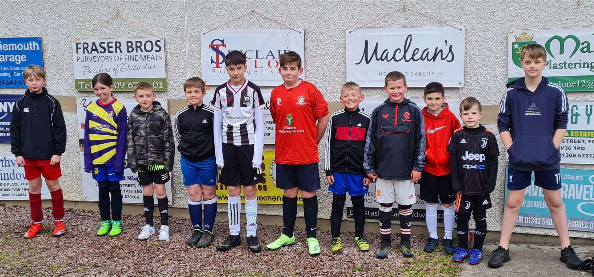 Eleven of the 16 young footballers who will represent Forres – and Scotland – on the international stage in Vienenburg, Germany this summer.