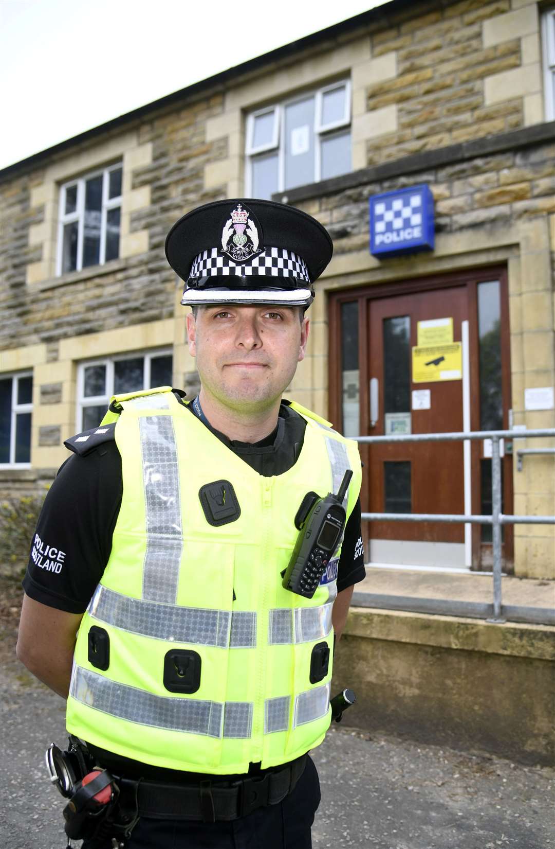 Police Inspector for Forres, Andrew Meikleham, at the station on Victoria Road.