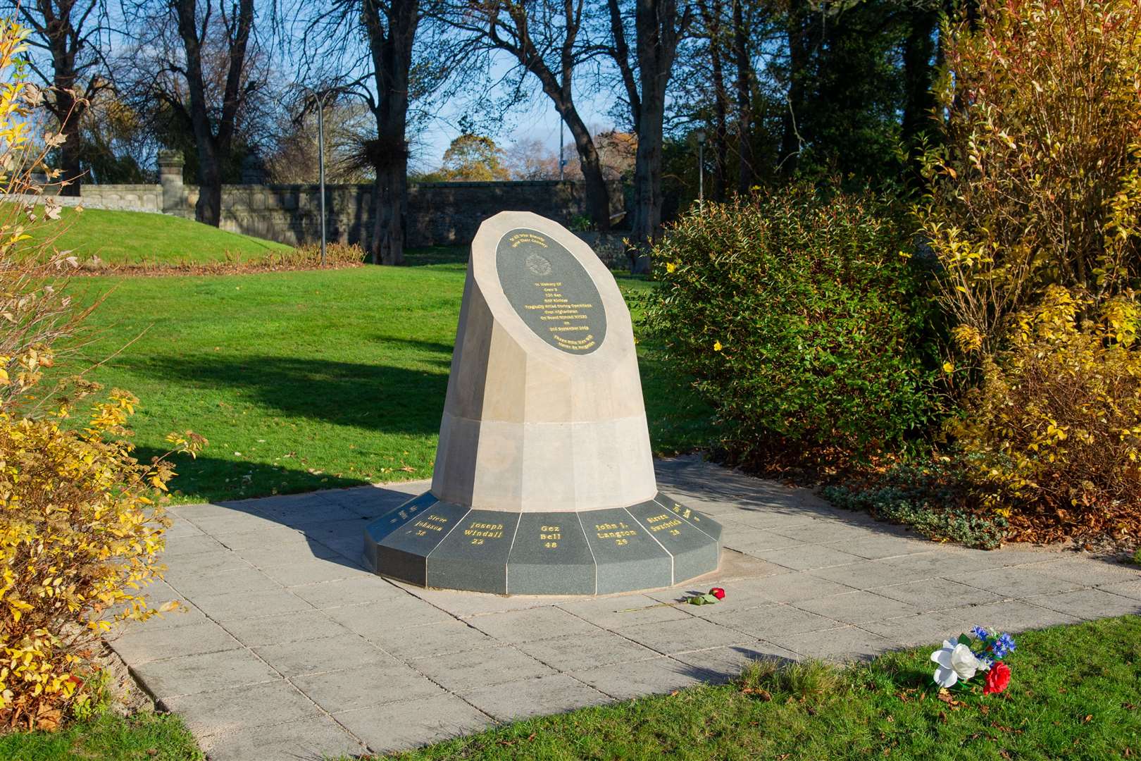 The Nimrod Cairn, in Forres, has been refurbished ahead of Remembrance Day this weekend...Picture: Daniel Forsyth..