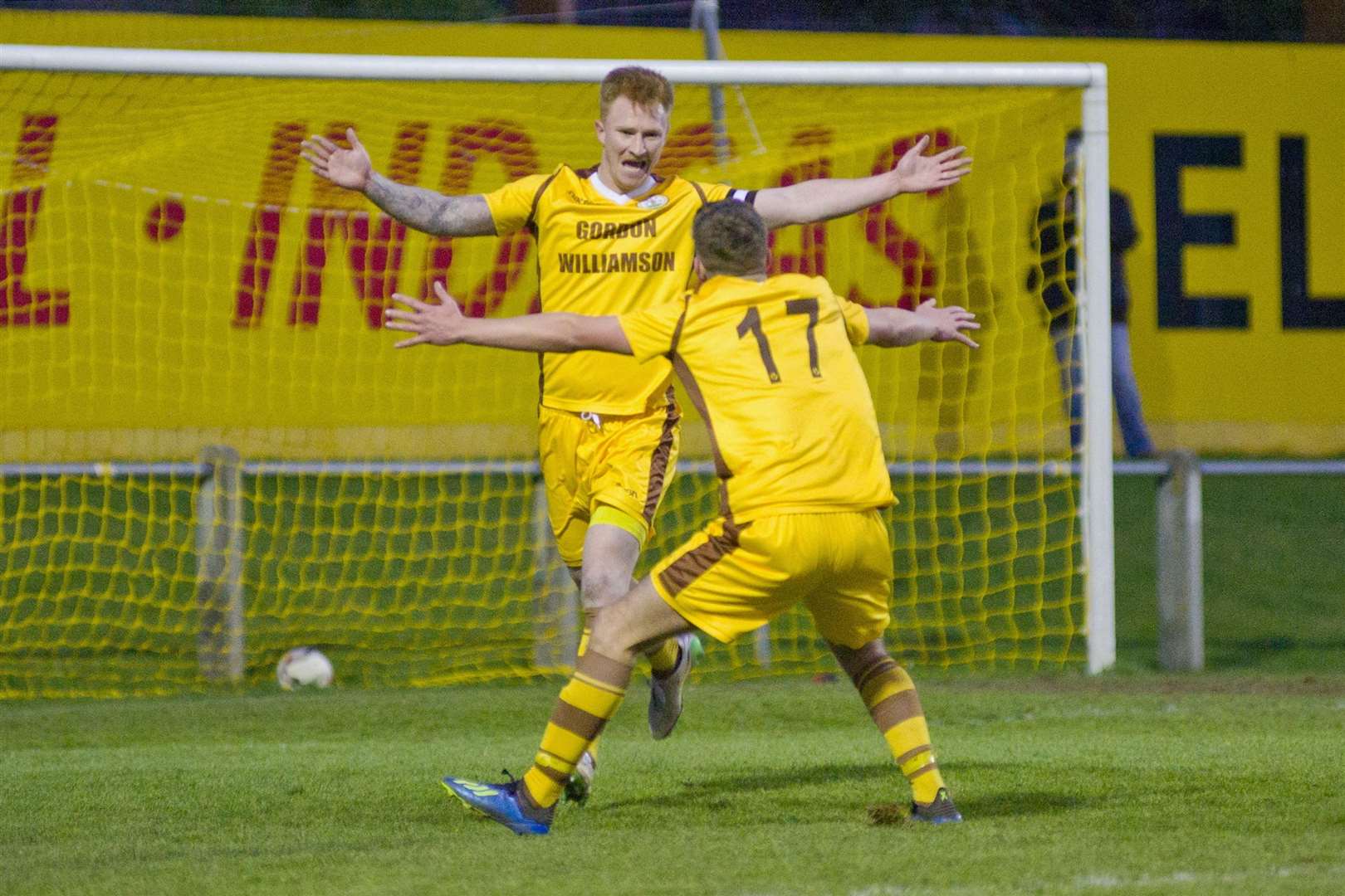 Forres Mechanics' Stuart Soane has netted his 100th goal the club. Picture: Daniel Forsyth. Image No.042836.