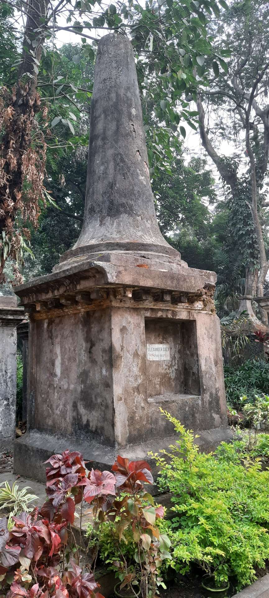 The grave of Moray's Dr Alexander Gray in the South Park Street cemetery, in Kolkata.