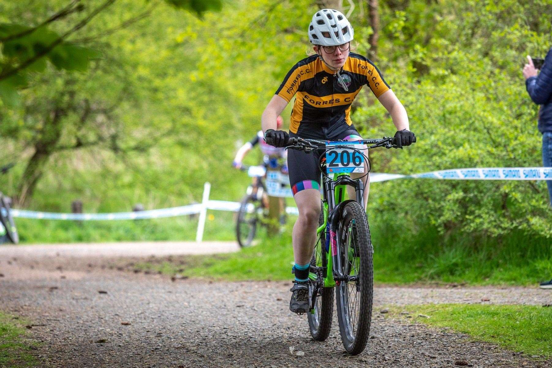 Erin Wood in her Forres Cycling Club colours.